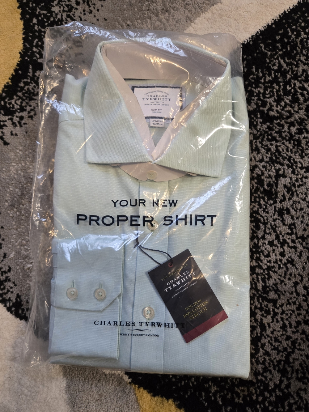 Charles Tyrwhitt Light Green Men's Shirt - Point Collar